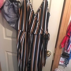 Green and yellow jumpsuit